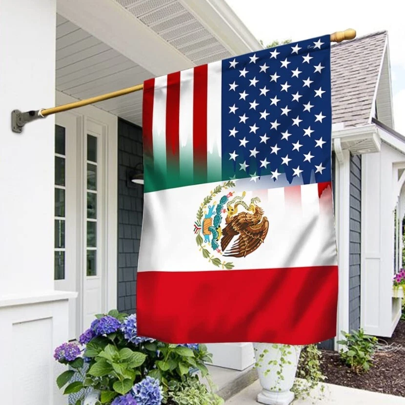 Mexican American Flag Friendship House Flag Garden Flag Home Decor Gift