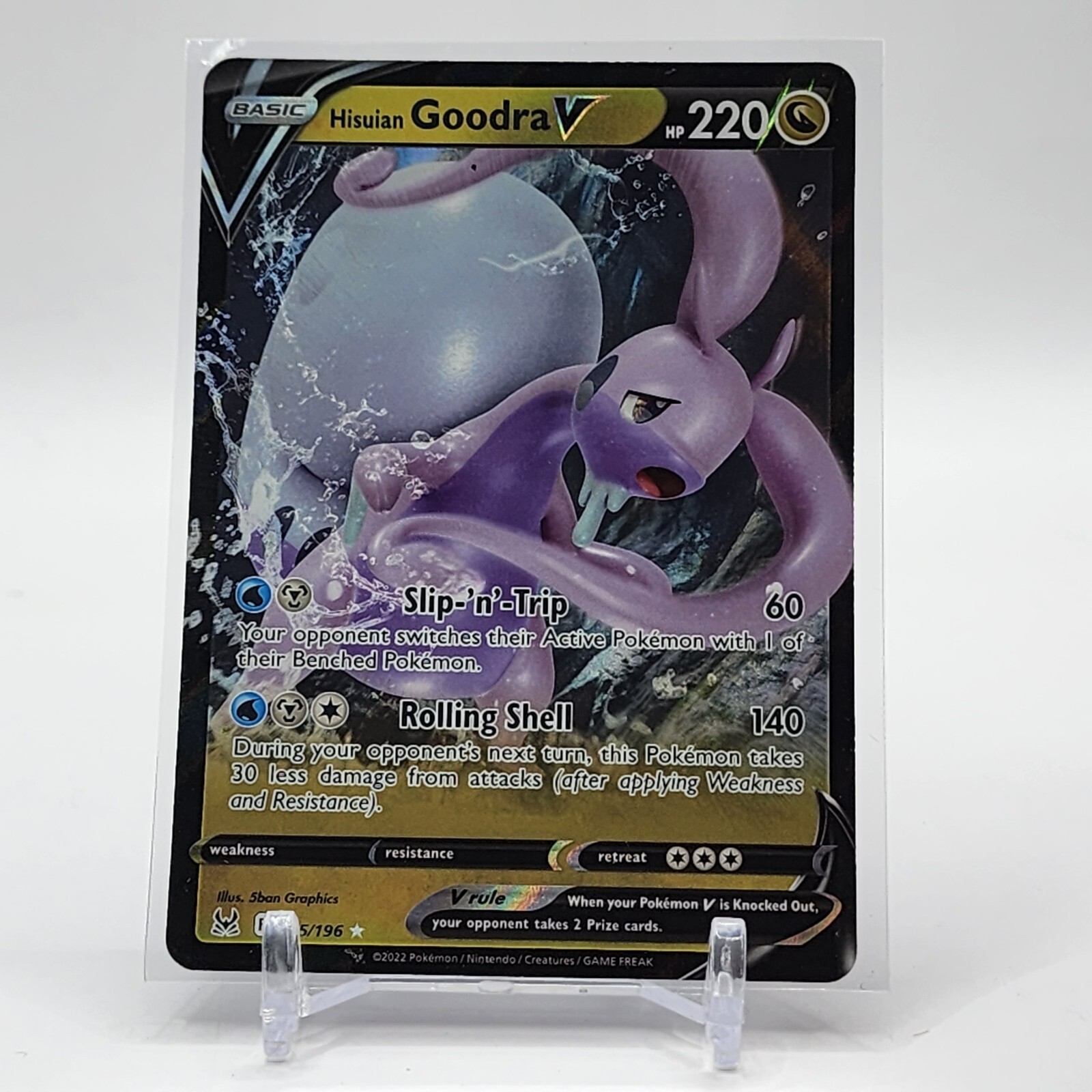 Hisuian Goodra V - 135/196 - Ultra Rare - Lost Origin - Pokemon Card - NM/M