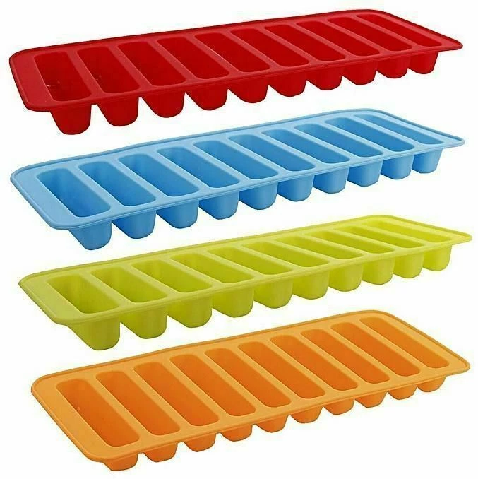 3pc NEW HOT Ice Cube Tray Easy Pop out Maker Plastic Silicone Top Mould 21 Jelly - Image 4 of 4