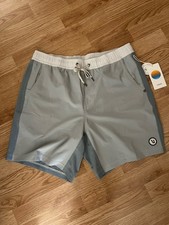 Vuori Mens Kore Short 7" Lined Athletic Short Blue Men  s L Large