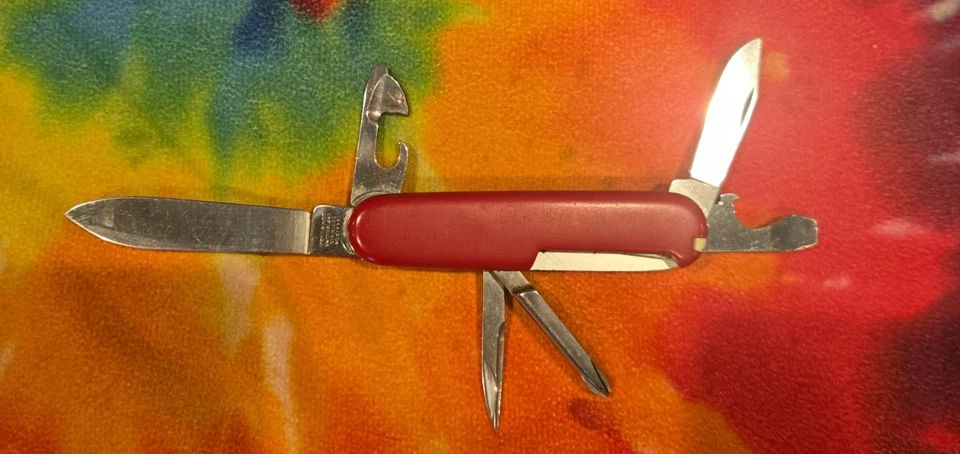 Cuchillo Vendedor Victorinox Hoffritz 84mm Vintage Coleccionable Retirado Rojo Foto 2 de 4