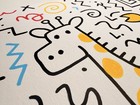 Original Giraffe Doodle Marker Artwork on 12x12 Canvas — photo 2