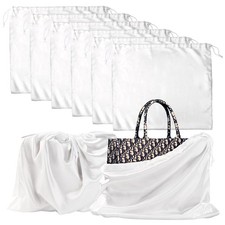 6 PCS Purse Dust Bags 19.6x15.7 Inch Silk Cloth Drawstring Storage Handbag
