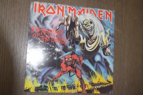 1982 IRON MAIDEN - NUMBER OF THE BEAST LP Record 1ST PRESS OG VINYL is NM SL-VG+