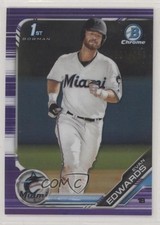 2019 Bowman Draft Chrome Purple Refractor /250 Evan Edwards #BDC-168 l8e