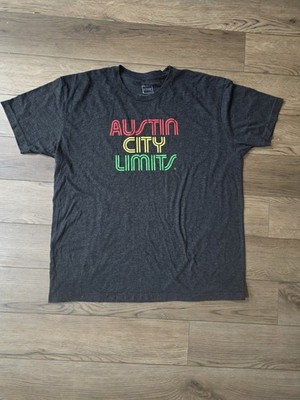 Official ACL Austin City Limits Muticolor  Logo Shirt Large Gray 