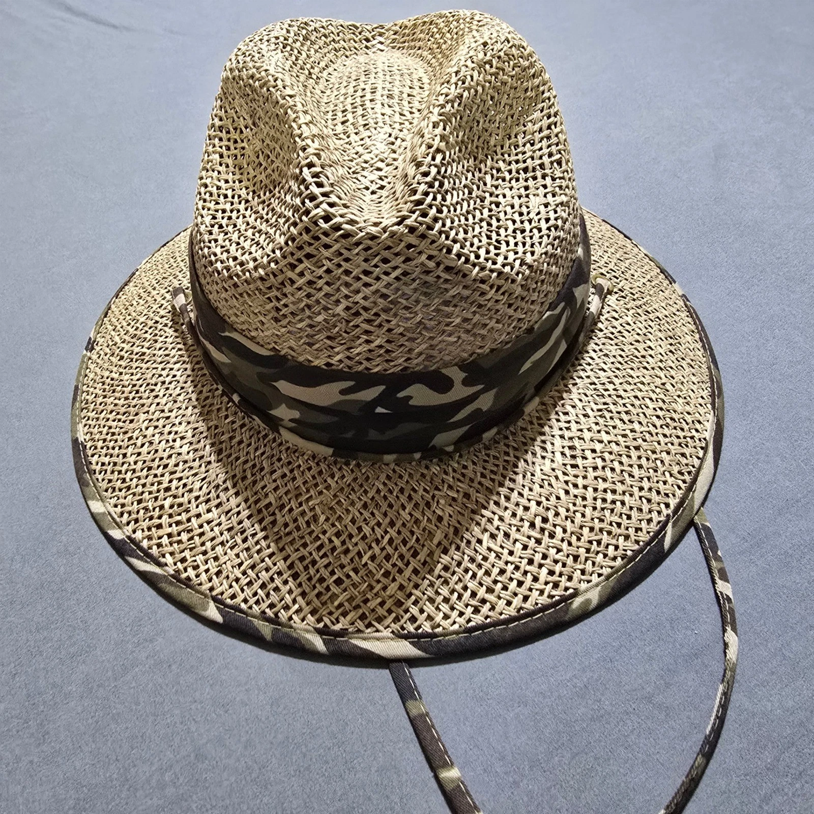 Dorfman Pacific Co Straw Sun Hat Mens One Size Tan Camo Wide Brim Chin Strap NEW
Opens in a new wind