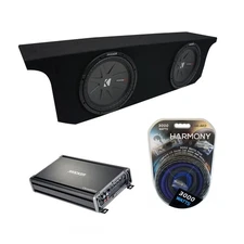 07-18 Jeep Wrangler JK Unlimited Kicker CompR CWR10 Dual 10 Sub Box CX1200.1 Amp