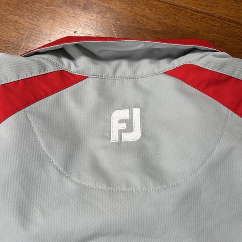 FJ Footjoy Pullover Windbreaker Quarter Zip Men’s Size Small Gray Golf BMW - Picture 10 of 12