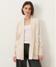 NEW Pact Organic Cotton Women's Airplane Wrap Cardigan Cream Color Size Medium