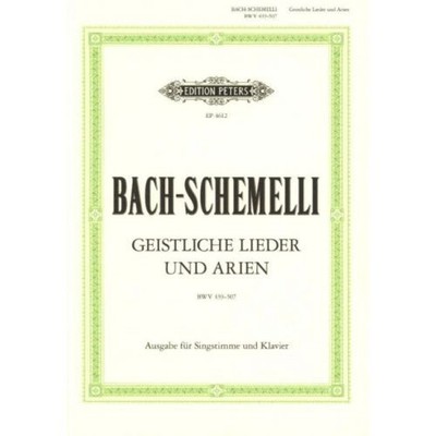 Bach Geistliche Lieder und Arien Schemelli's Gesangbuch Singstimme Klavier Noten