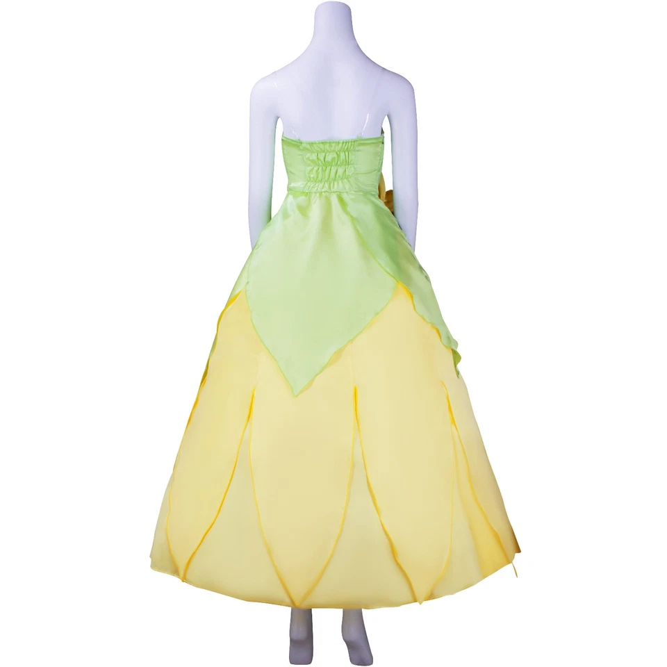 Cosplay La Princesa Tiana Faldas Vestido Halloween Carnaval Trajes Trajes Vestido Foto 3 de 4