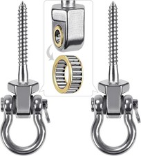 Heavy Duty Swing Hangers with Bearings - Set of 2 Stainless Steel 304 Screw Brac