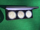 1921 P D S Morgan Silver Dollar 3-Coin Set With Case Littleton You Grade