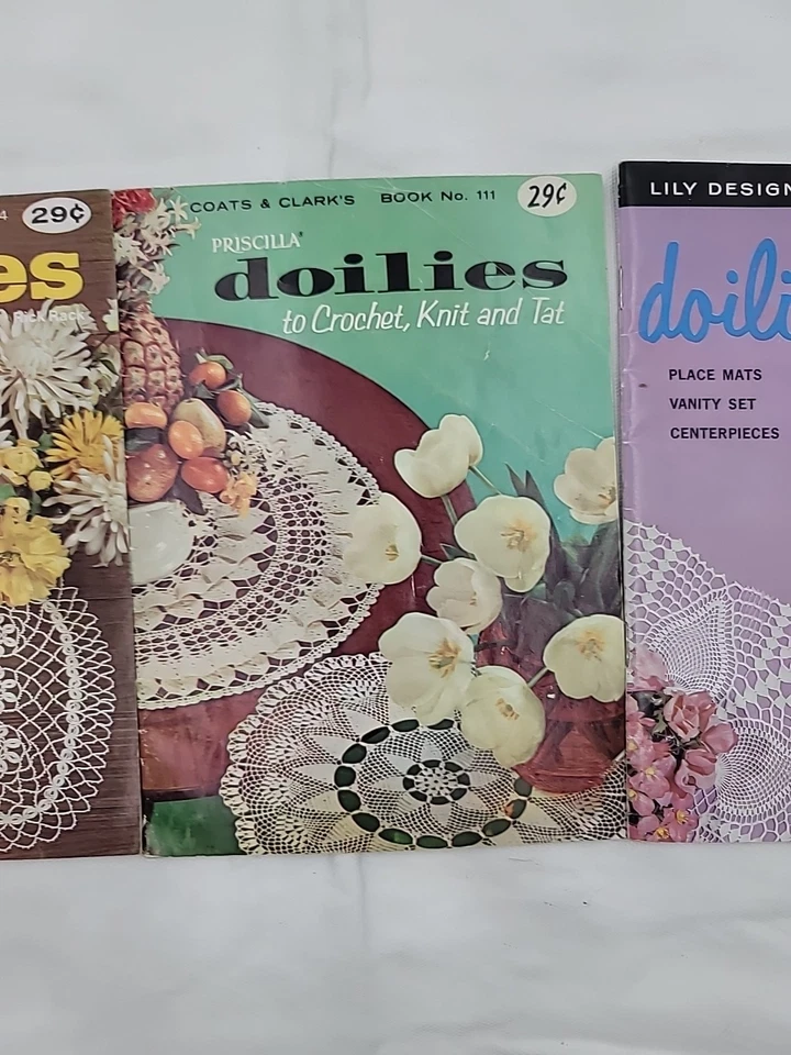 VTG Lily Design Book No 208, Priscilla Doilies # 111, 174 - Crochet, Knit,1959, - Image 3 of 4