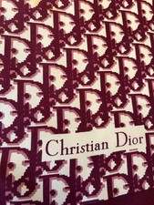 Christian Dior Trotter Silk Square Scarf Bordeaux 30.7x29.9 in Pre owned
