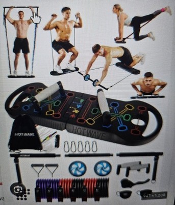 Foldable Push Up Board Home Gym System - Portable ABS Strength Training