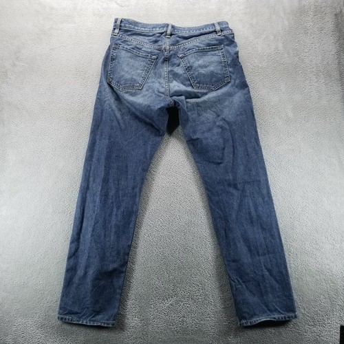 Pantalones de mezclilla para hombre Flint and Tinder 36x32 azul recto tiro medio lavado oscuro elásticos - Imagen 2 de 10