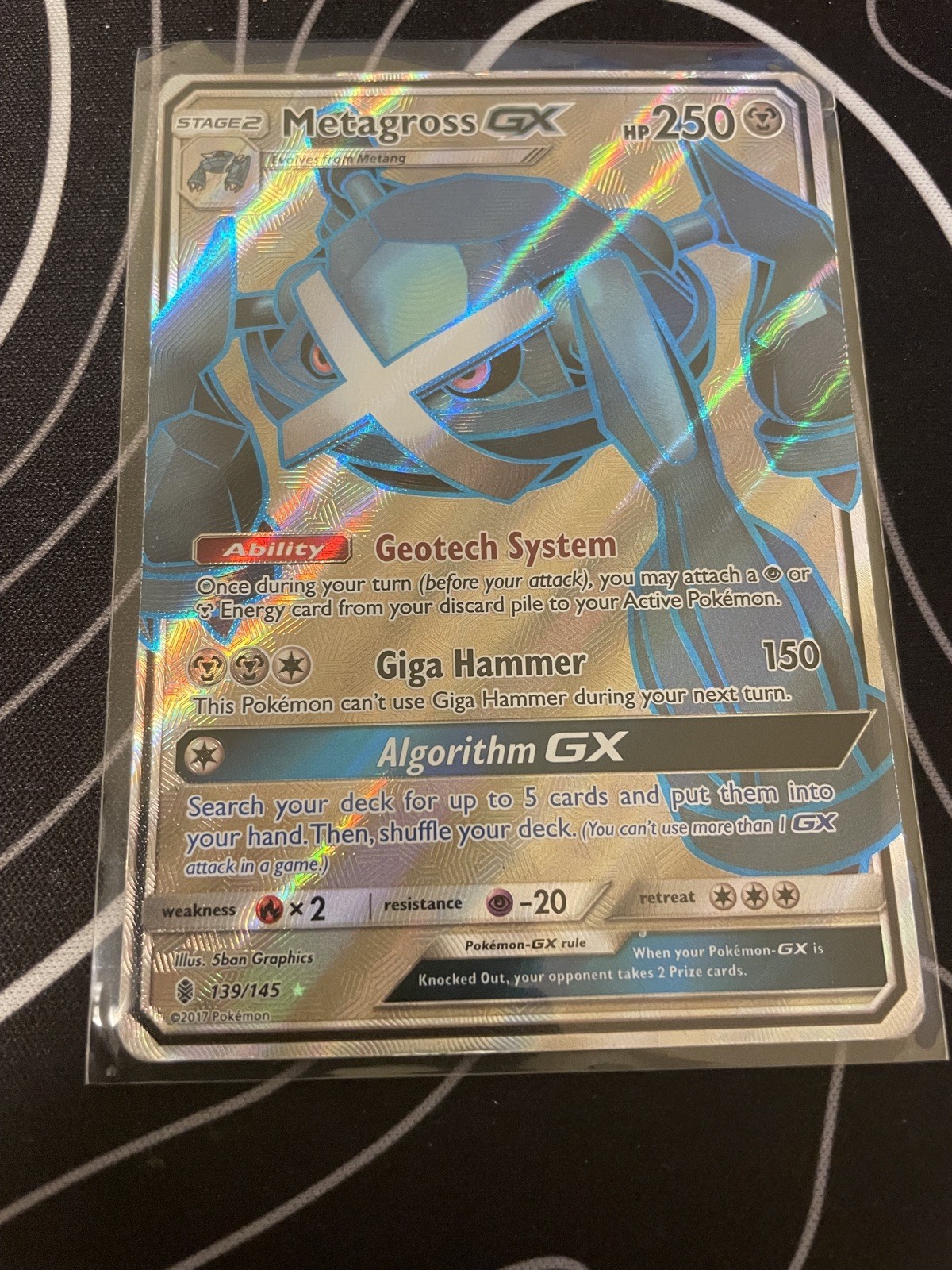 Metagross GX - 139/145 - Full Art Ultra Rare MP Sun & Moon Guardians Rising