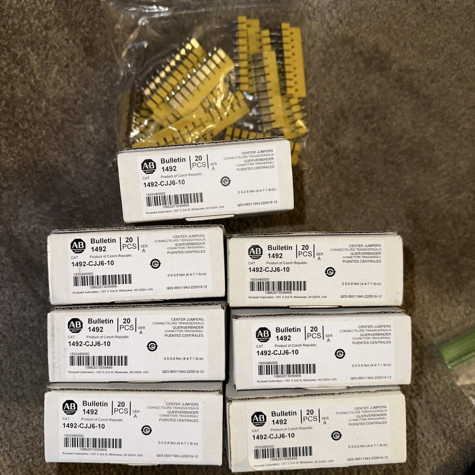 Brand New - Allen Bradley 1492 Cjj6 10 Center Jumpers - Box/Groups of 20 Pieces - Image 4 of 4