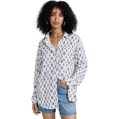Splendid Bowen Paige Button Up Shirt Size L Long Sleeve Ethnic Coastal Casual