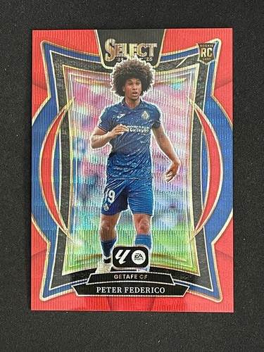 Peter Federico 2024-25 Panini Select La Liga Terrace Red Wave Prizm 24/59 RC #44