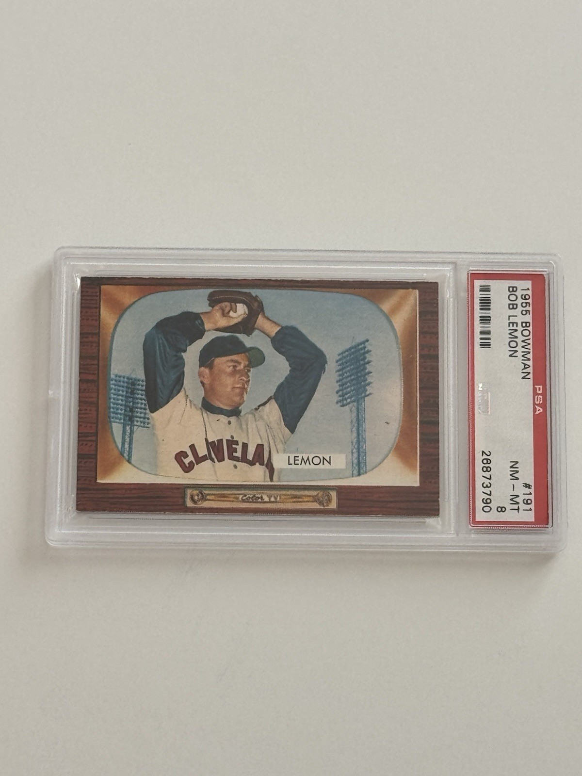 1955 Bob Lemon PSA 8 Bowman Card #191 #26873790 Baseball MLB HOF