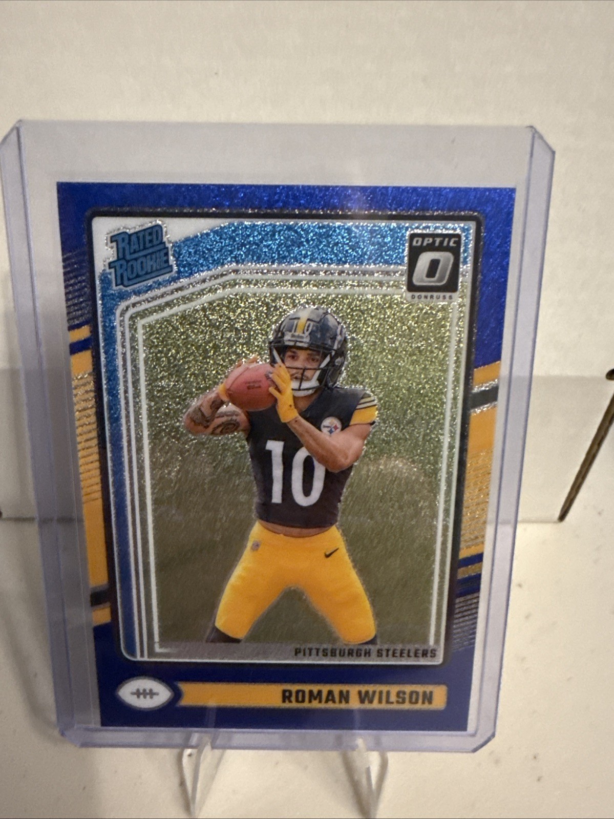 2024 Panini Donruss Optic - Rated Rookie Roman Wilson #285 Blue Glitter Prizm...