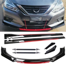 For Nissan Maxima Front Bumper Lip Spoiler Splitter Glossy Black Red Body Kit