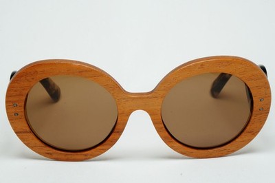 Prada Sunglasses Baroque Wood Rare Round Brown PR27RS SPR 27R IAM