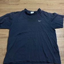 vintage nike faded navy small swoosh made in usa shirt size Medium Stained Holes