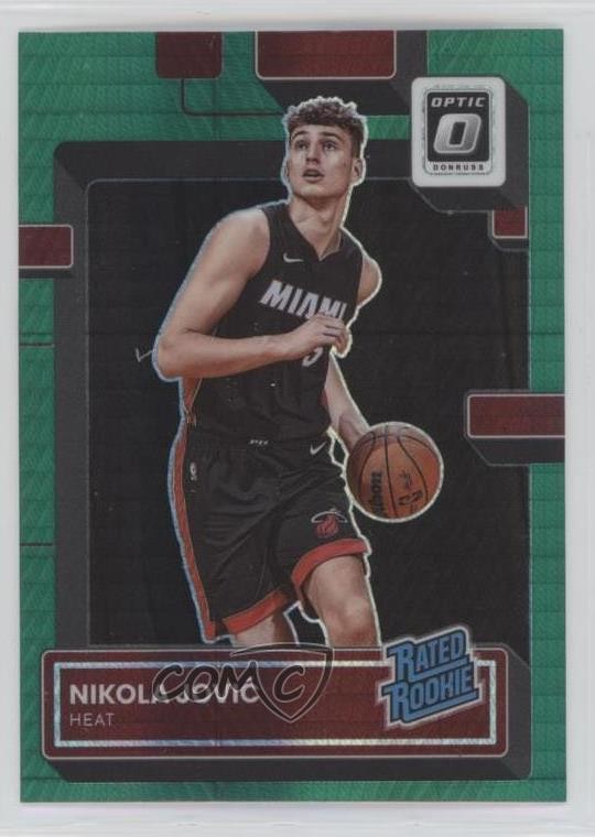 2022 Panini Donruss Optic Rated Rookie Hyper Green Prizm Nikola Jovic #224 ng3
