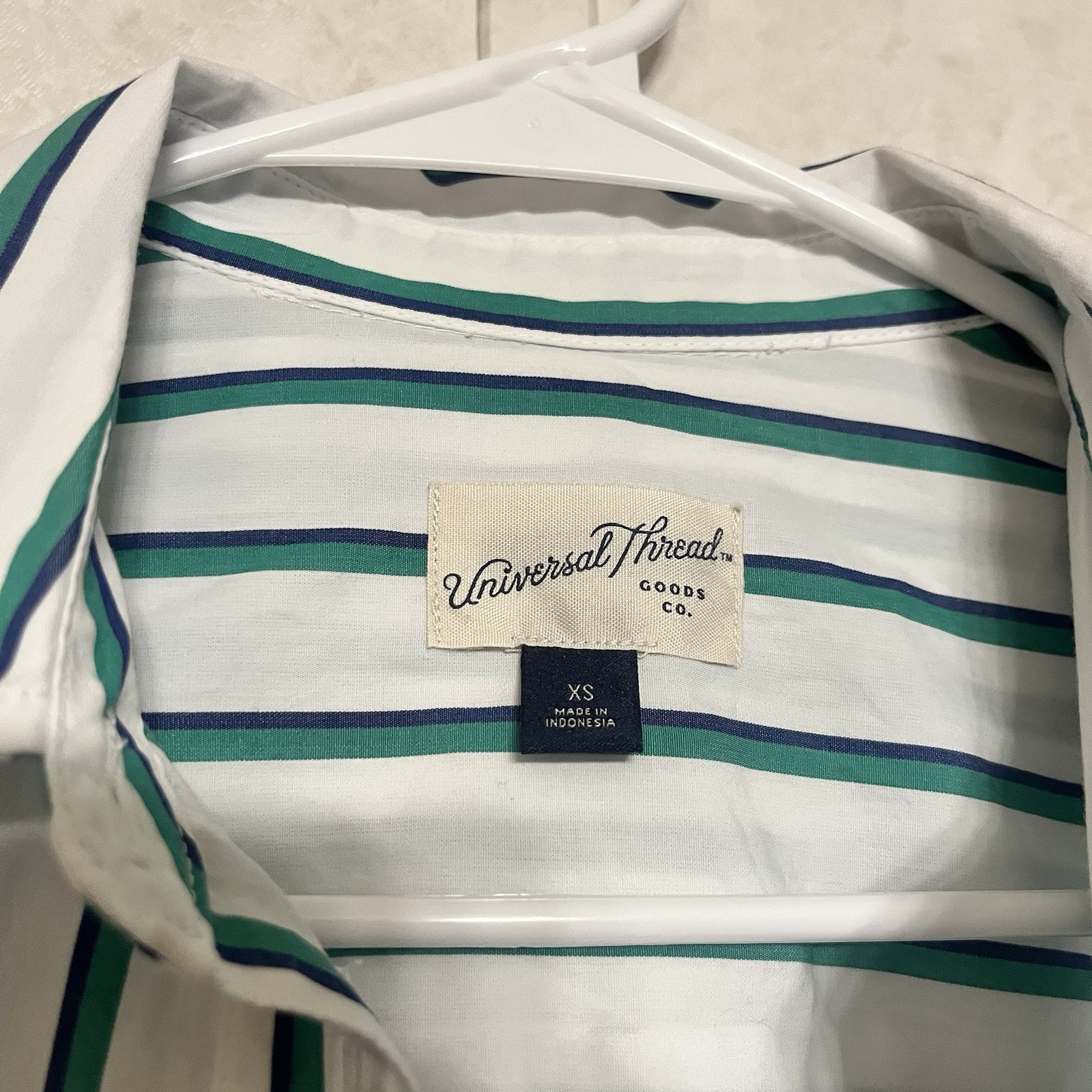 Universal Thread Cotton Striped Buttoned Shirt Mi… - image 3