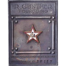 [#399982] France, Plaque, Publicitaire, Raoul Gunther Tourcoing, Métal, AU