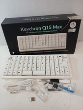 Keychron Q15 Max an Ortholinear Wireless Mechanical Keyboard, White