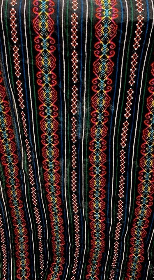 "Tela Mexicana Tela 18 yardas NEGRA Y MULTICOLOR, 30"" de ancho" Foto 3 de 4