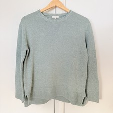 Ella Moss Sweater Womens Small Mint Green Ribbed Knit Crew Neck Pullover