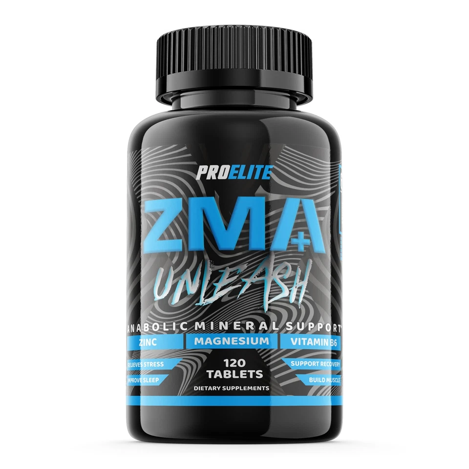 PROELITE ZMA+ Zinc Magnesium  Vitamin B6 Tablets Testosterone Boost Better Sleep