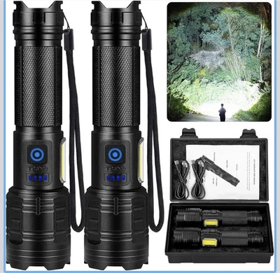 LBE Rechargeable LED Flashlights High Lumens, 900,000 Lumens Super Bright Fla...