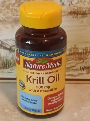 Nature Made Krill Oil 500 Mg - 30 Softgels EXP Mar 2026