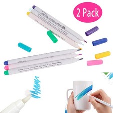 Fabric Markers Water Soluble Pens SewingAccessories Pink Yellow Erasable