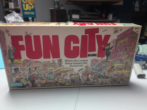 Parker Brothers Fun City Board Game 1987 Complete ~Vintage Family Game Night!