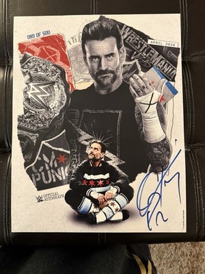 CMパンク 直筆サイン フォト 2025WWE日本公演公式グッズ CM PUNK CM