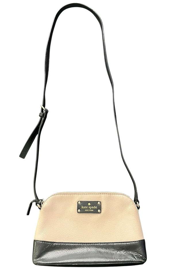 Bolso de mano bandolera Kate Spade Hanna Wellesley beige negro Foto 3 de 4
