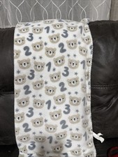 Manhattan Kids White Bear 123 Star Fleece Baby Infant Blanket Lovey RARE