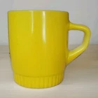 Vintage Fire King Anchor Hocking Milk Glass Stacking Coffee Mug Cup. Yellow.