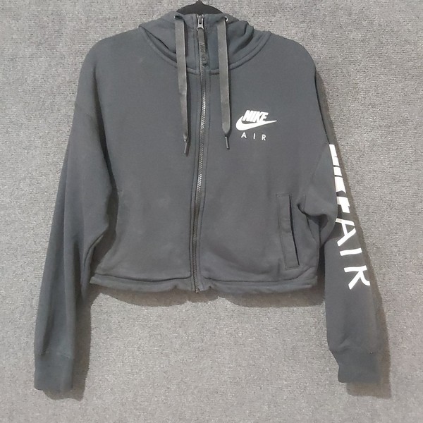 Nike Air Black Cropped Hoodie Size M – Casual/Activewear