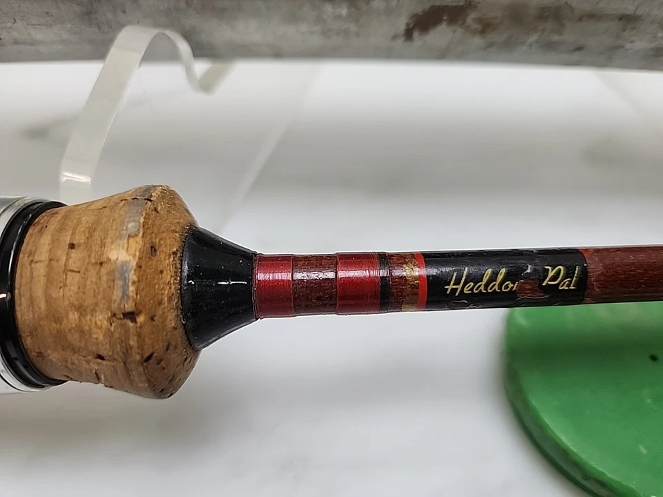 De colección Heddon Pal Thorobred # 155 2 Piezas Barra Giratoria Mango de Corcho 7 Pies Con Tubo Foto 4 de 4