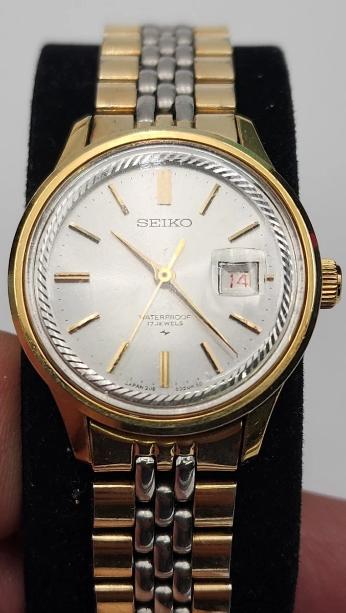 VINTAGE SEIKO LADIES 2118 0390 AD MANUAL WINDING WATCH 17 Jewels Waterproof