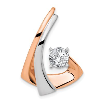 14K Weiß- und Roségold Omega Gleitwirbel passt bis zu 2 mm, 6 mm wendbar